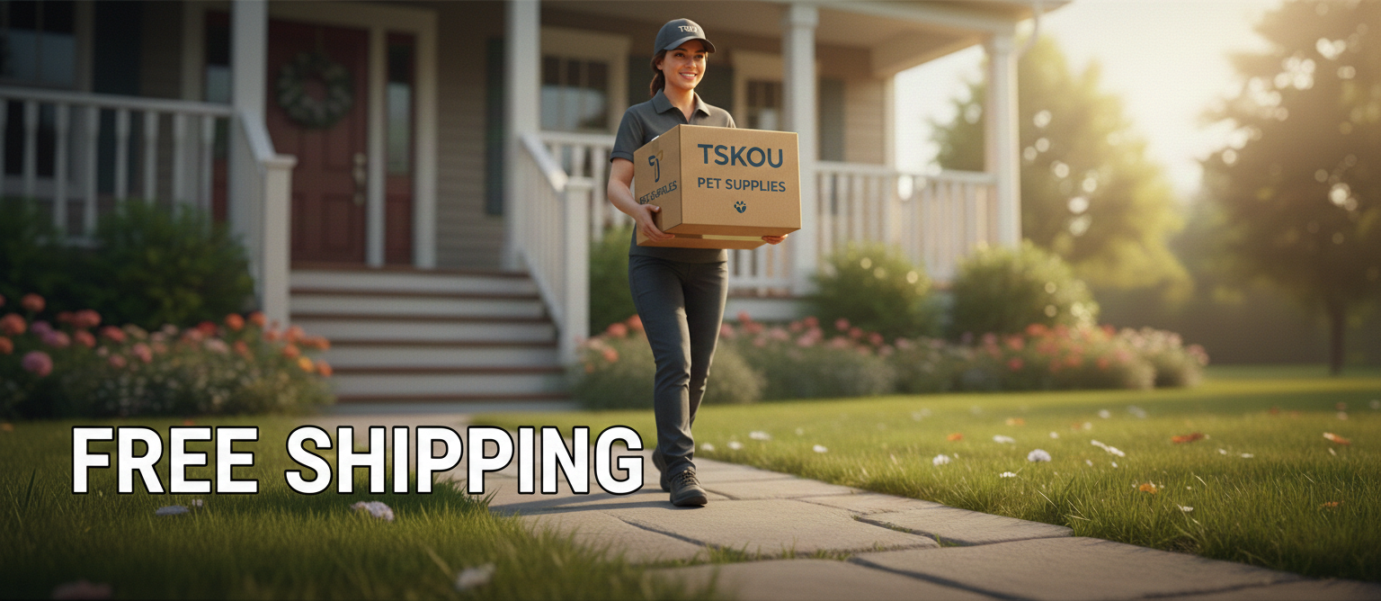 Big News! Free Shipping is now here at TSKOU! 🐾